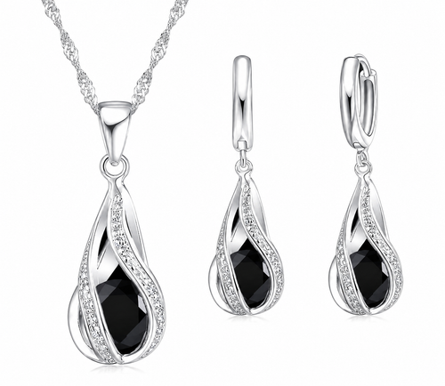 Élise Teardrop Crystal Set
