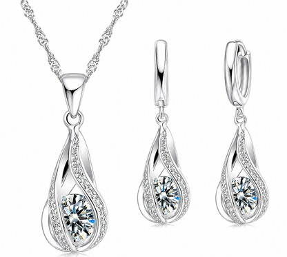 Élise Teardrop Crystal Set