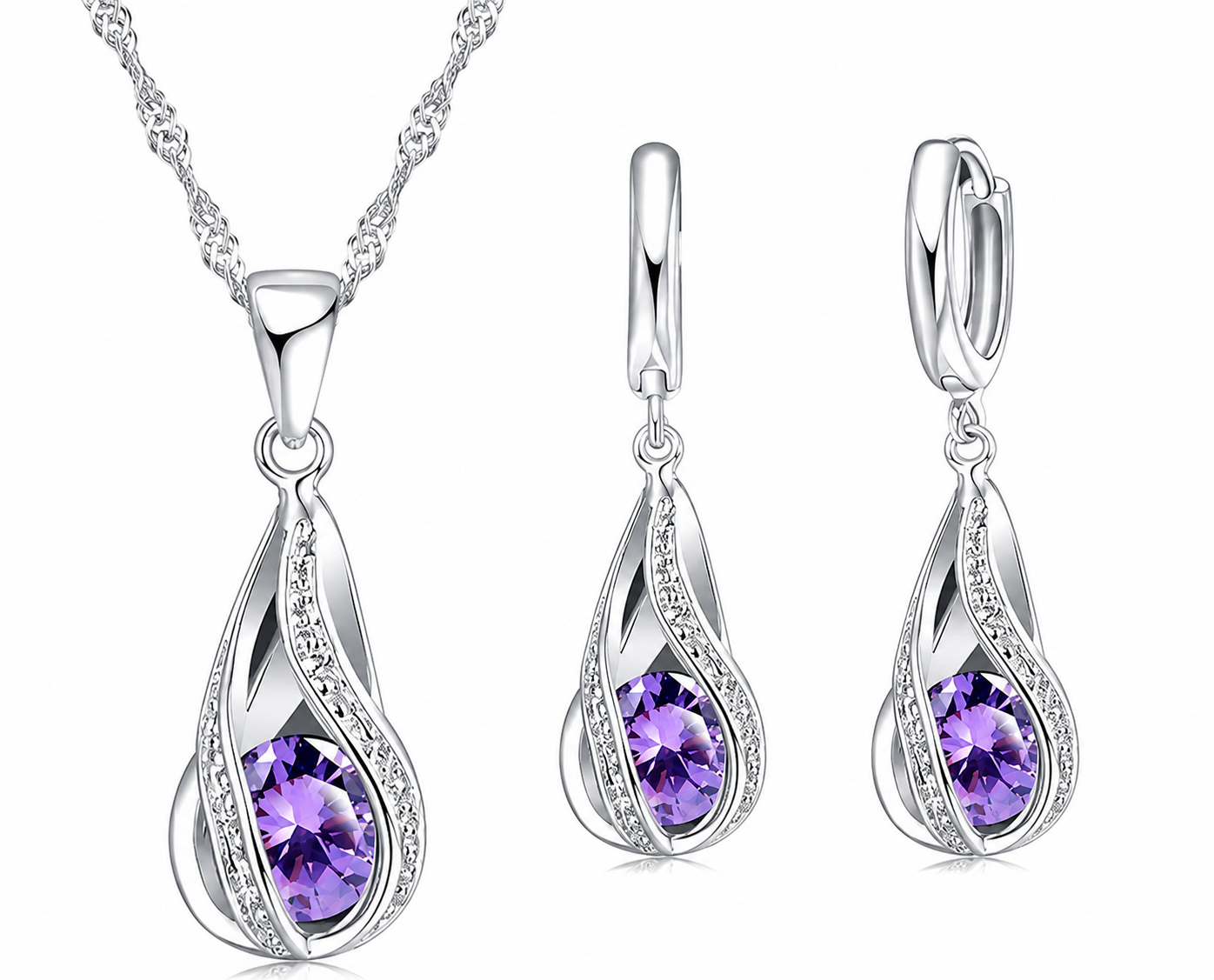 Élise Teardrop Crystal Set