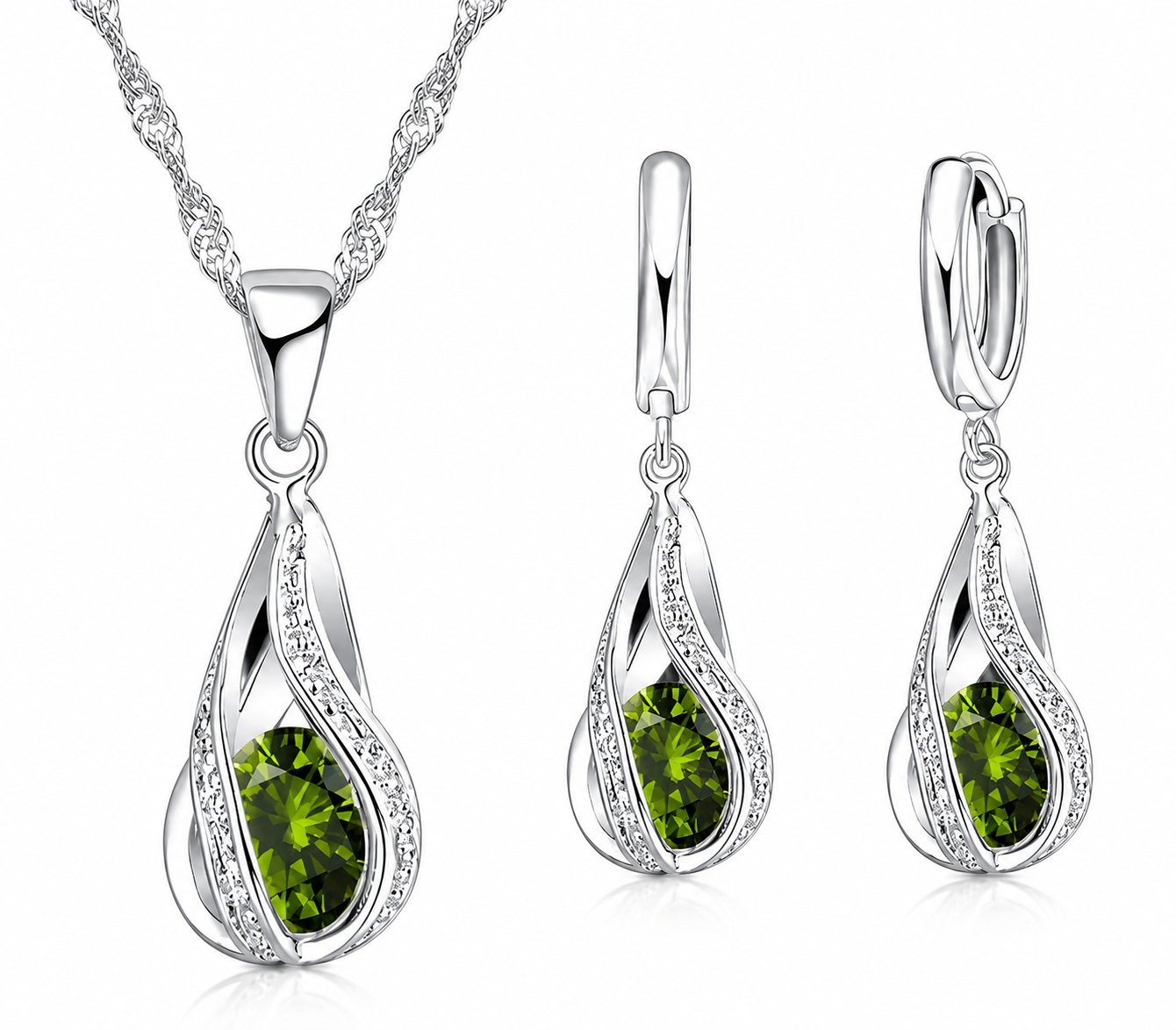 Élise Teardrop Crystal Set