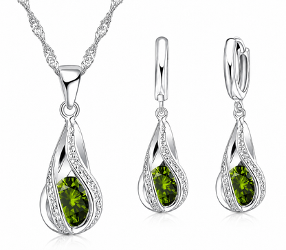 Élise Teardrop Crystal Set