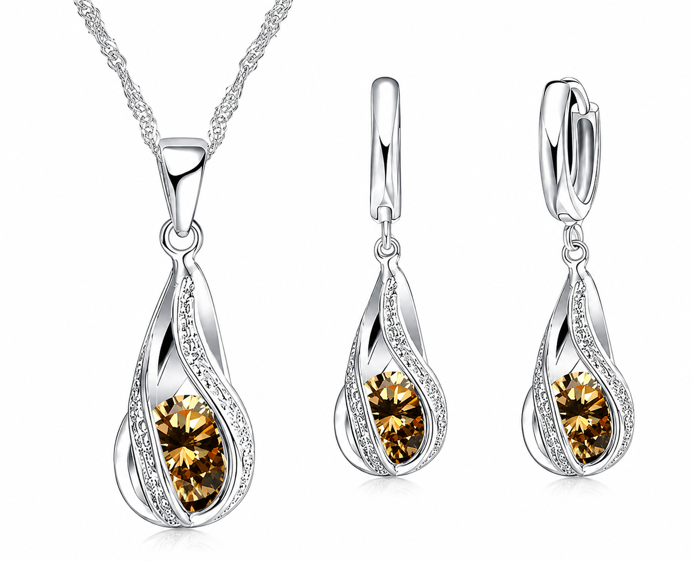 Élise Teardrop Crystal Set