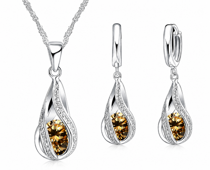 Élise Teardrop Crystal Set