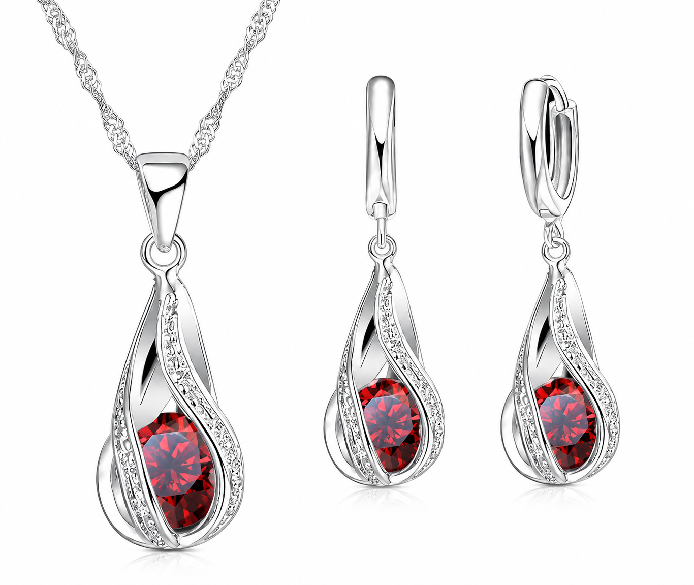 Élise Teardrop Crystal Set