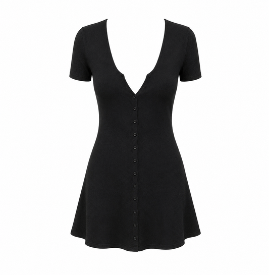 Élise Button Midi Dress