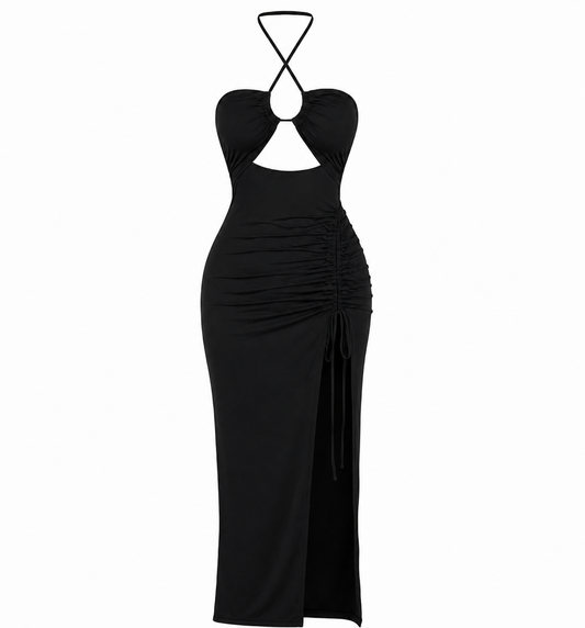 Noir Bodycon Maxi Dress
