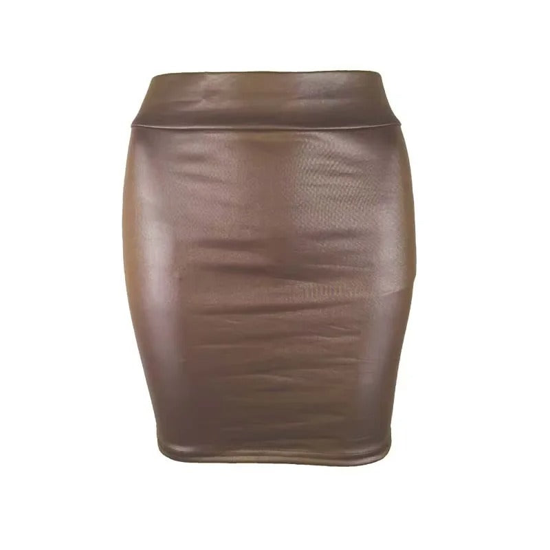 Noir Faux Leather Mini Skirt