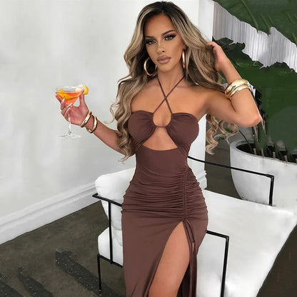 Noir Bodycon Maxi Dress