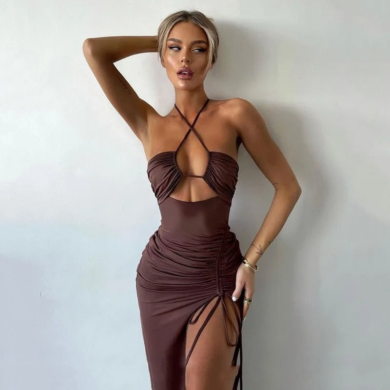 Noir Bodycon Maxi Dress