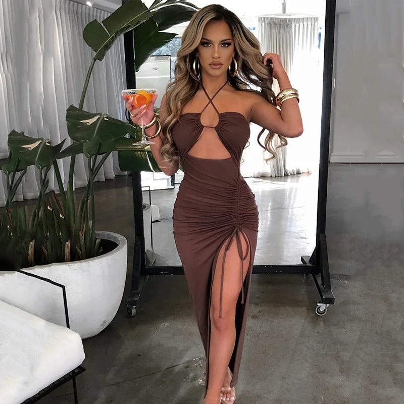 Noir Bodycon Maxi Dress