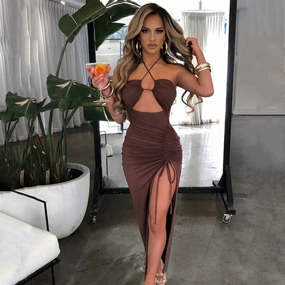Noir Bodycon Maxi Dress