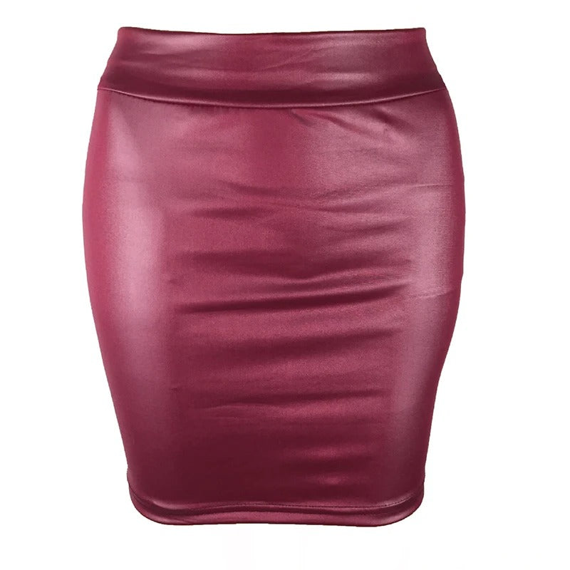 Noir Faux Leather Mini Skirt